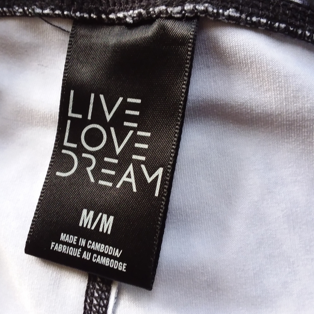 Aeropostale live love dream black print work out pants-M - Picture 3 of 5